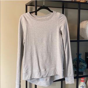 Lululemon gray sweatshirt with pleated back size 6